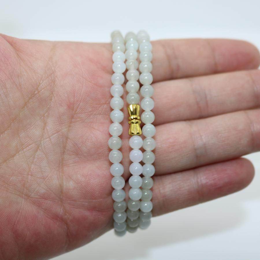 5ｍｍ　ロング　ブレスレット　ネックレス　両用　ミャンマー天然A貨翡翠　ジェイダイト　ヒスイ　　天然石　 |  | 08