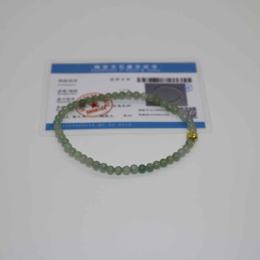 4ｍｍ　ブレスレット　ミャンマー天然A貨翡翠　ジェイダイト　ヒスイ　　天然石　 送料無料 |  | 11