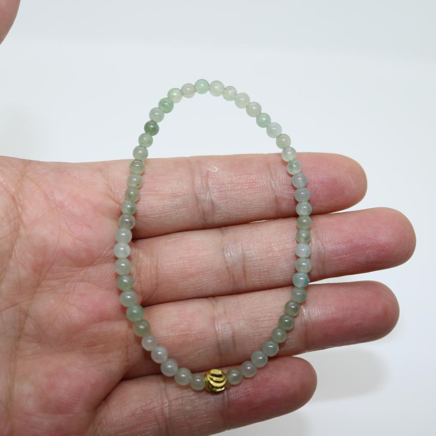 4ｍｍ　ブレスレット　ミャンマー天然A貨翡翠　ジェイダイト　ヒスイ　　天然石　 送料無料 |  | 03