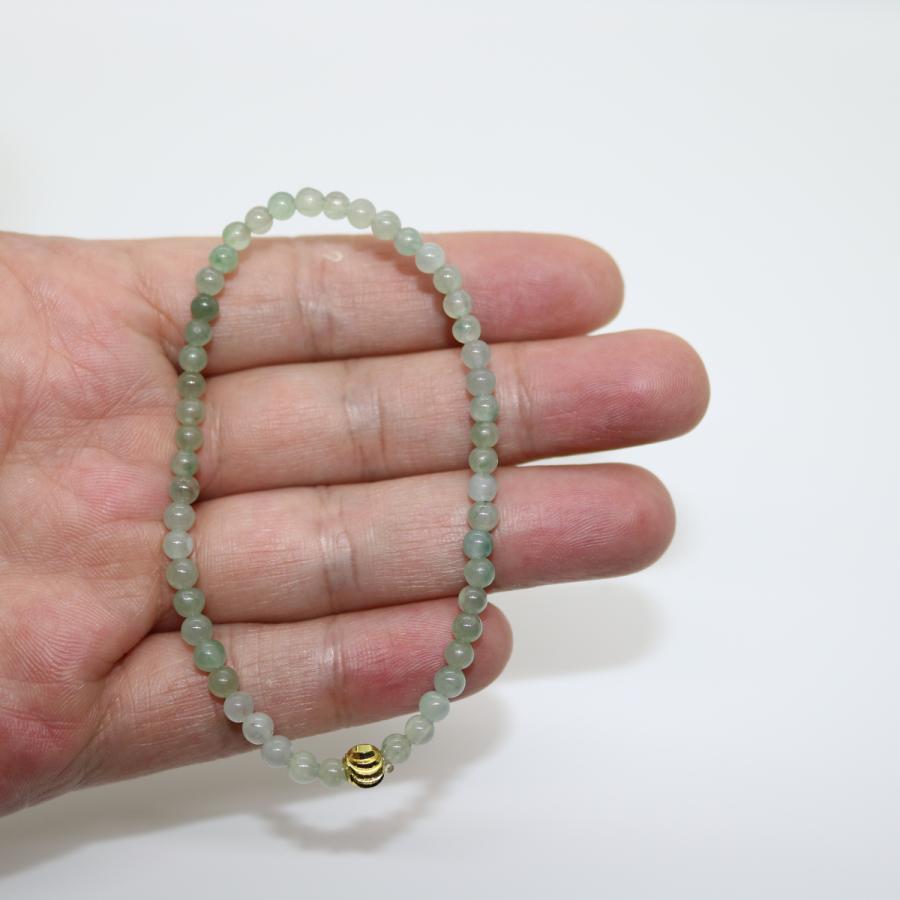 4ｍｍ　ブレスレット　ミャンマー天然A貨翡翠　ジェイダイト　ヒスイ　　天然石　 送料無料 |  | 05