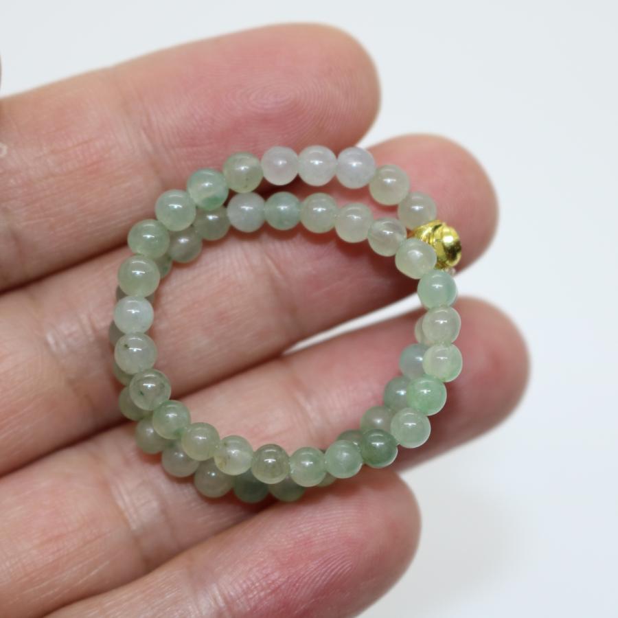 4ｍｍ　ブレスレット　ミャンマー天然A貨翡翠　ジェイダイト　ヒスイ　　天然石　 送料無料 |  | 07