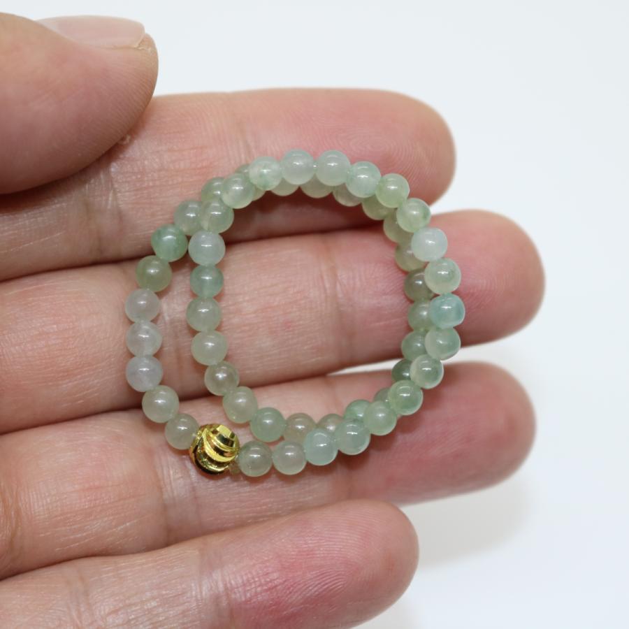 4ｍｍ　ブレスレット　ミャンマー天然A貨翡翠　ジェイダイト　ヒスイ　　天然石　 送料無料 |  | 09