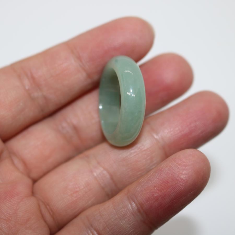 20号　 指輪 くりぬきリング ミャンマー天然翡翠　ジェイダイト　ヒスイ　A貨　天然石　 送料無料 |  | 04