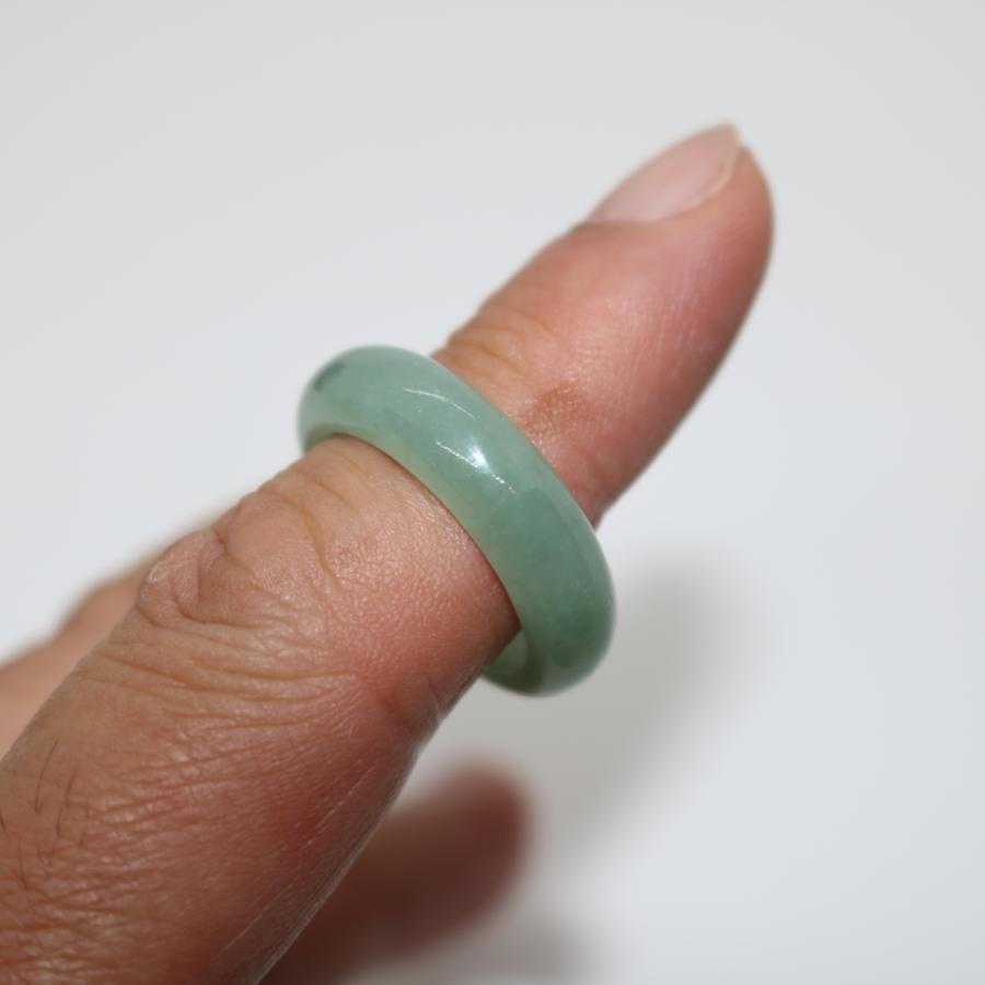 20号　 指輪 くりぬきリング ミャンマー天然翡翠　ジェイダイト　ヒスイ　A貨　天然石　 送料無料 |  | 05