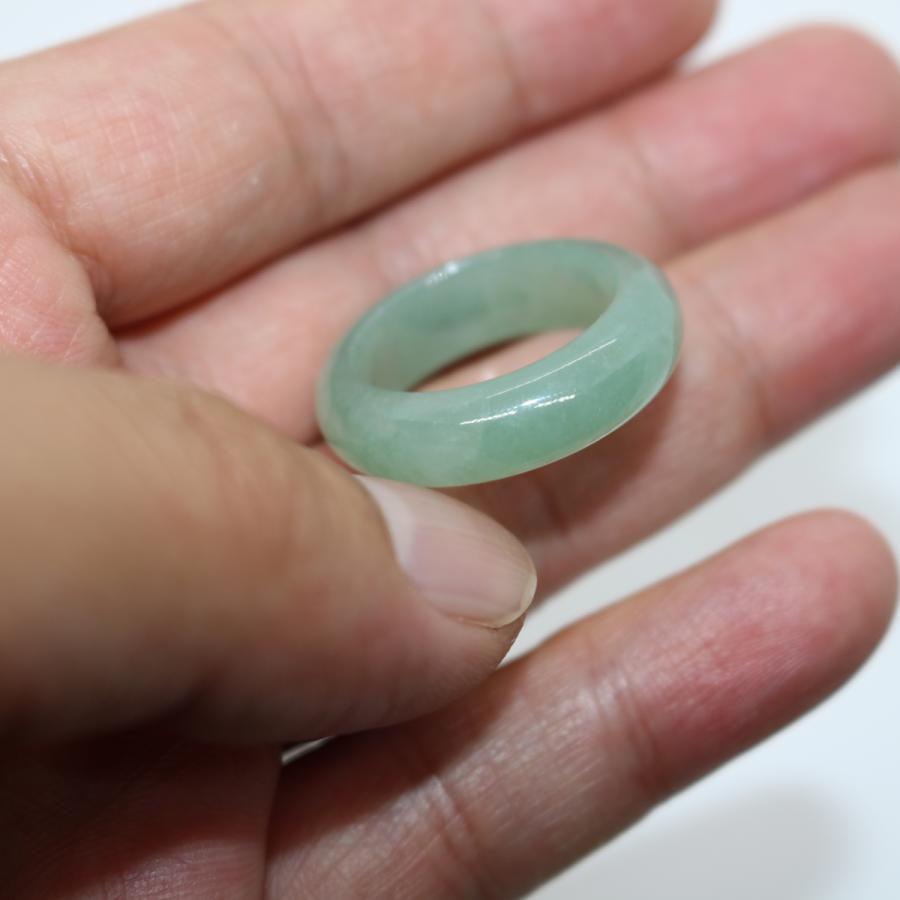 20号　 指輪 くりぬきリング ミャンマー天然翡翠　ジェイダイト　ヒスイ　A貨　天然石　 送料無料 |  | 07