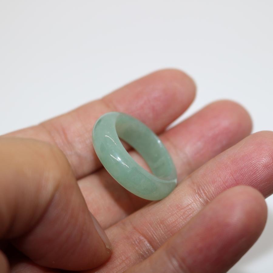 20号　 指輪 くりぬきリング ミャンマー天然翡翠　ジェイダイト　ヒスイ　A貨　天然石　 送料無料 |  | 09