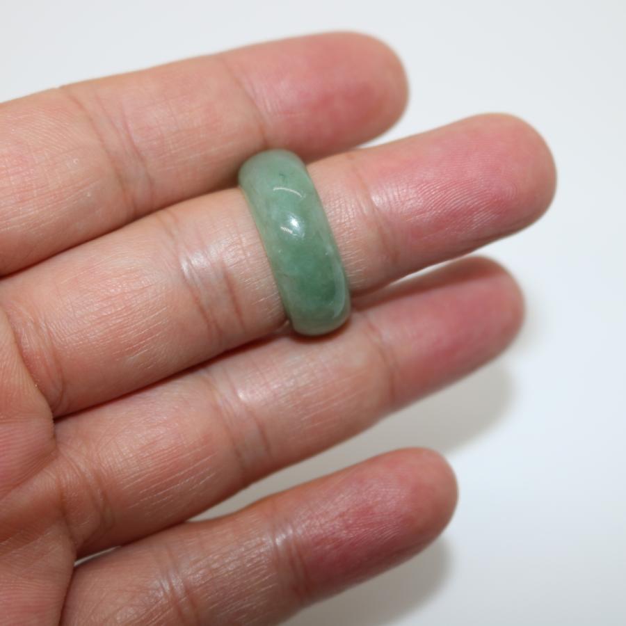 13/14号　 指輪 くりぬきリング ミャンマー天然翡翠　ジェイダイト　ヒスイ　A貨　天然石　 送料無料 |  | 07