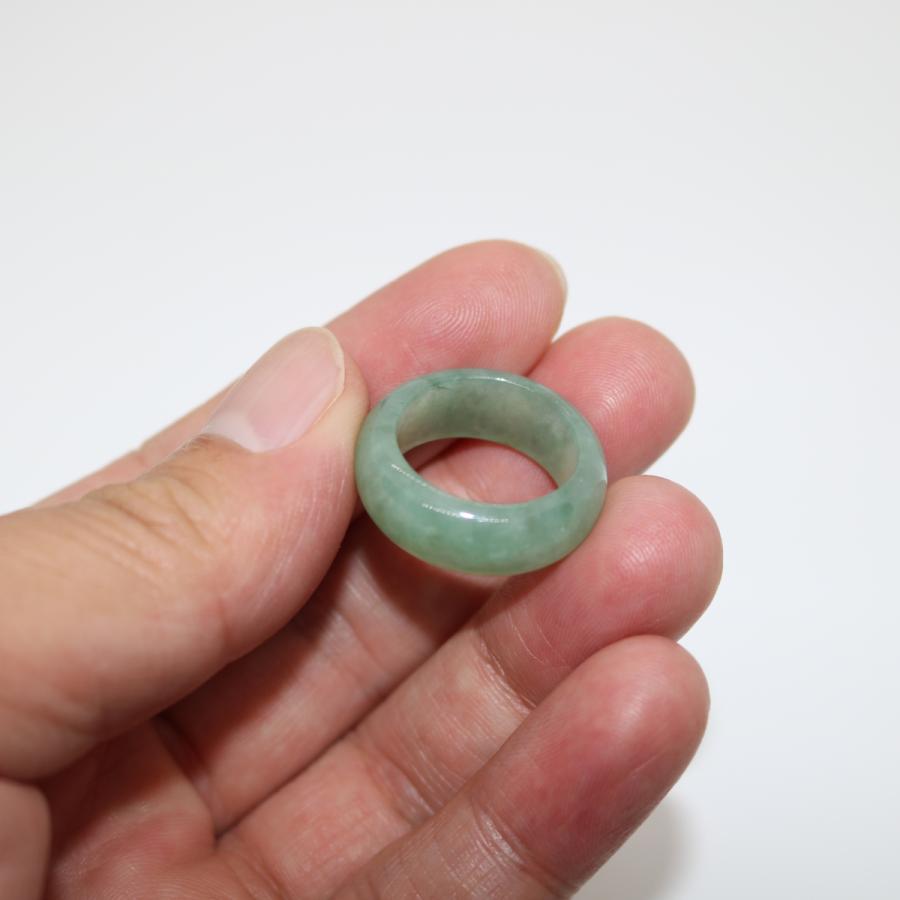13/14号　 指輪 くりぬきリング ミャンマー天然翡翠　ジェイダイト　ヒスイ　A貨　天然石　 送料無料 |  | 09