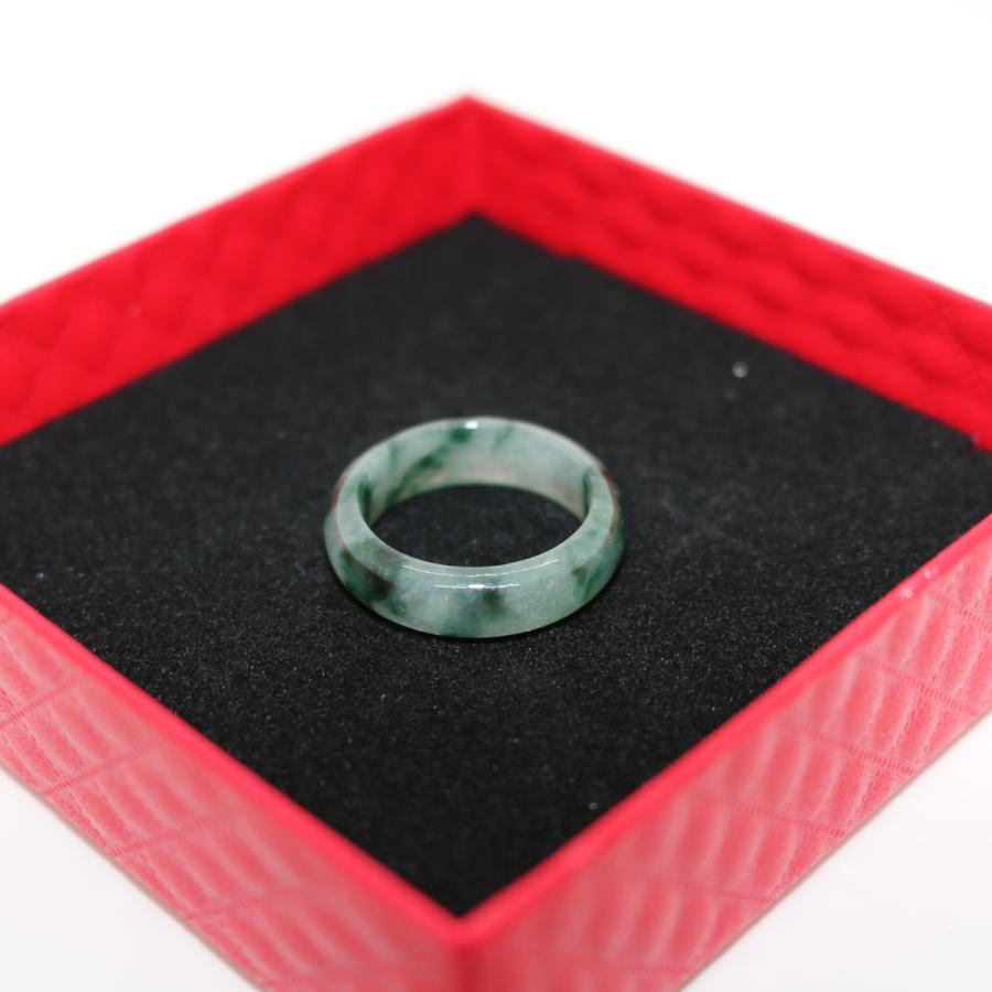 17号　 指輪 くりぬきリング ミャンマー天然翡翠　ジェイダイト　ヒスイ　A貨　天然石　 送料無料 | 