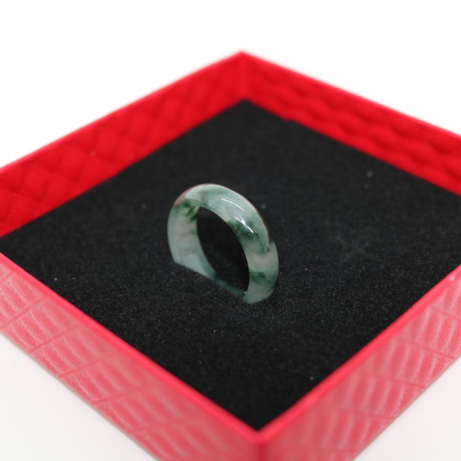 17号　 指輪 くりぬきリング ミャンマー天然翡翠　ジェイダイト　ヒスイ　A貨　天然石　 送料無料 |  | 01
