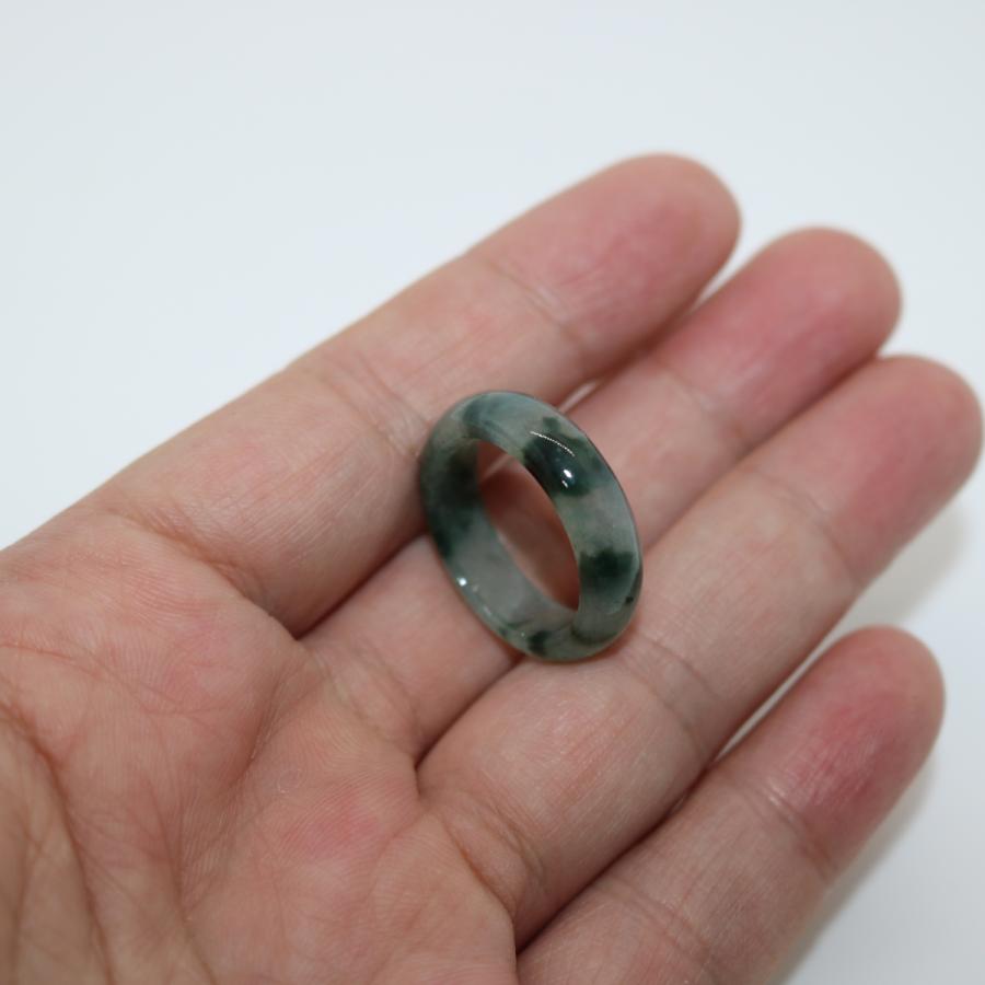 17号　 指輪 くりぬきリング ミャンマー天然翡翠　ジェイダイト　ヒスイ　A貨　天然石　 送料無料 |  | 02