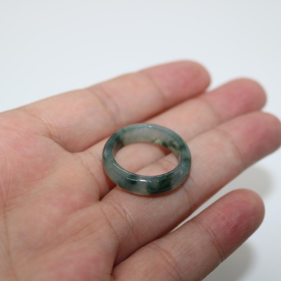 17号　 指輪 くりぬきリング ミャンマー天然翡翠　ジェイダイト　ヒスイ　A貨　天然石　 送料無料 |  | 03