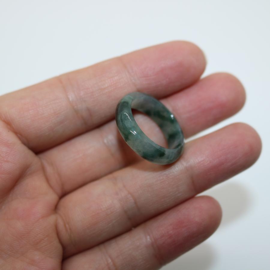 17号　 指輪 くりぬきリング ミャンマー天然翡翠　ジェイダイト　ヒスイ　A貨　天然石　 送料無料 |  | 04