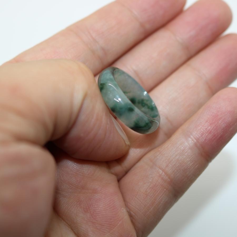 17号　 指輪 くりぬきリング ミャンマー天然翡翠　ジェイダイト　ヒスイ　A貨　天然石　 送料無料 |  | 06