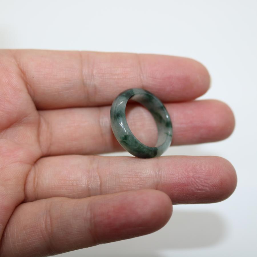 17号　 指輪 くりぬきリング ミャンマー天然翡翠　ジェイダイト　ヒスイ　A貨　天然石　 送料無料 |  | 08