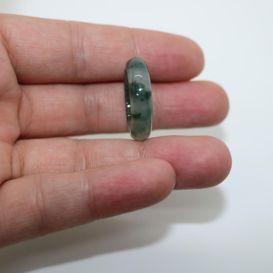 17号　 指輪 くりぬきリング ミャンマー天然翡翠　ジェイダイト　ヒスイ　A貨　天然石　 送料無料 |  | 09