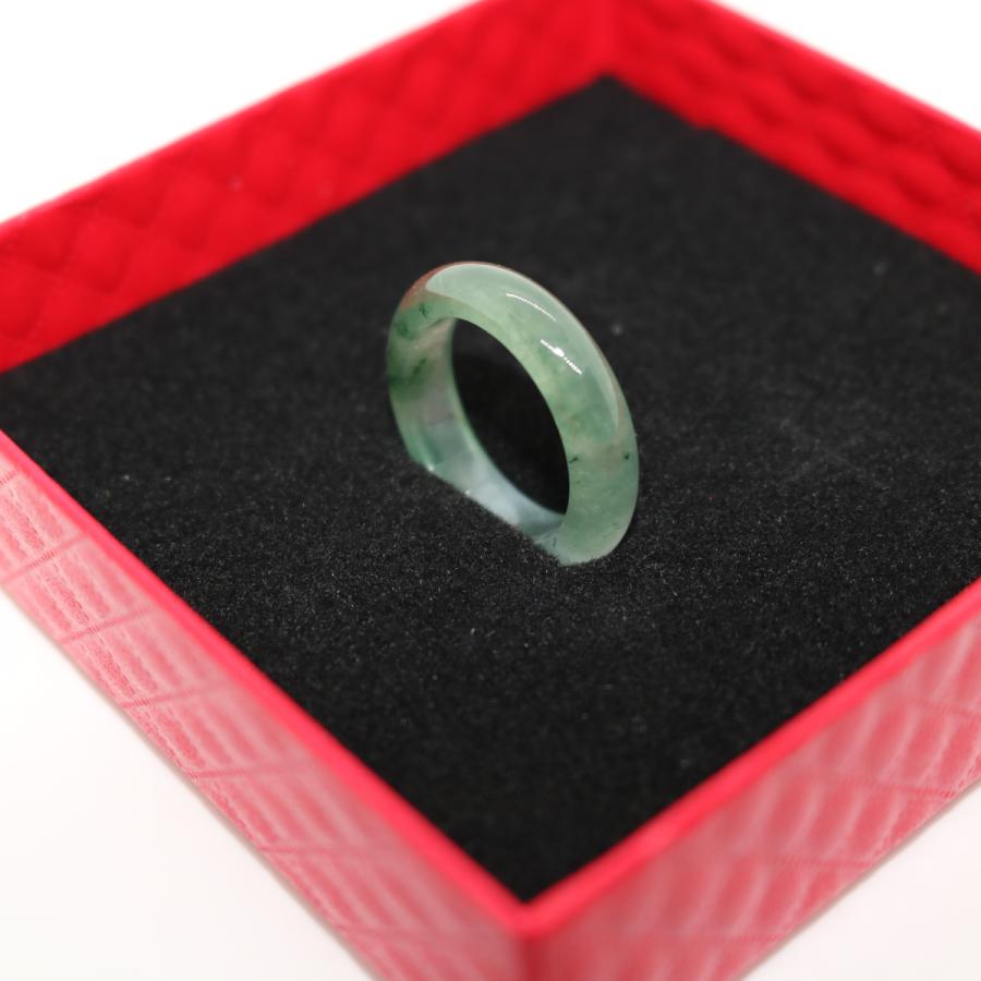 17号　 指輪 リング くりぬき ミャンマー天然翡翠　ジェイダイト　ヒスイ　A貨　天然石　 送料無料 |  | 02