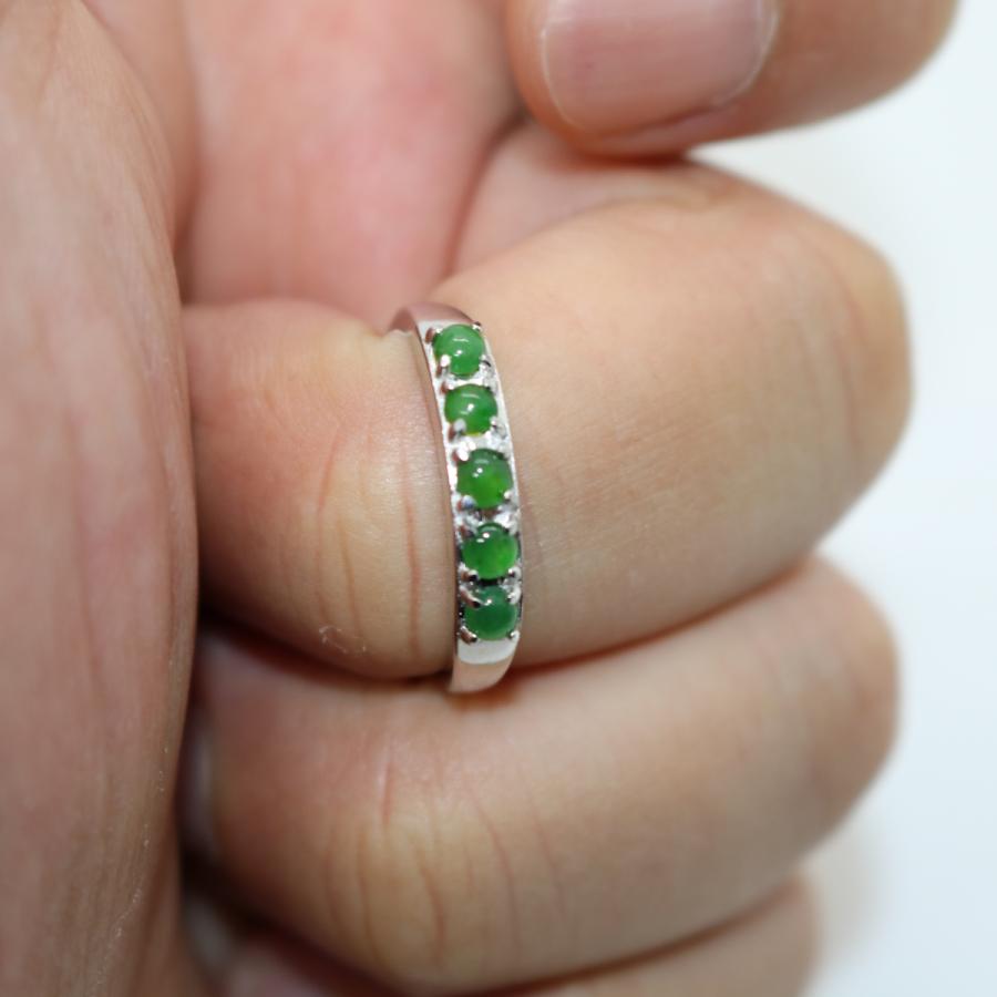 フリーサイズ 指輪 くりぬきリング ミャンマー天然翡翠 ジェイダイト ヒスイ A貨 天然石 送料無料　S925　シルバー925 |  | 06