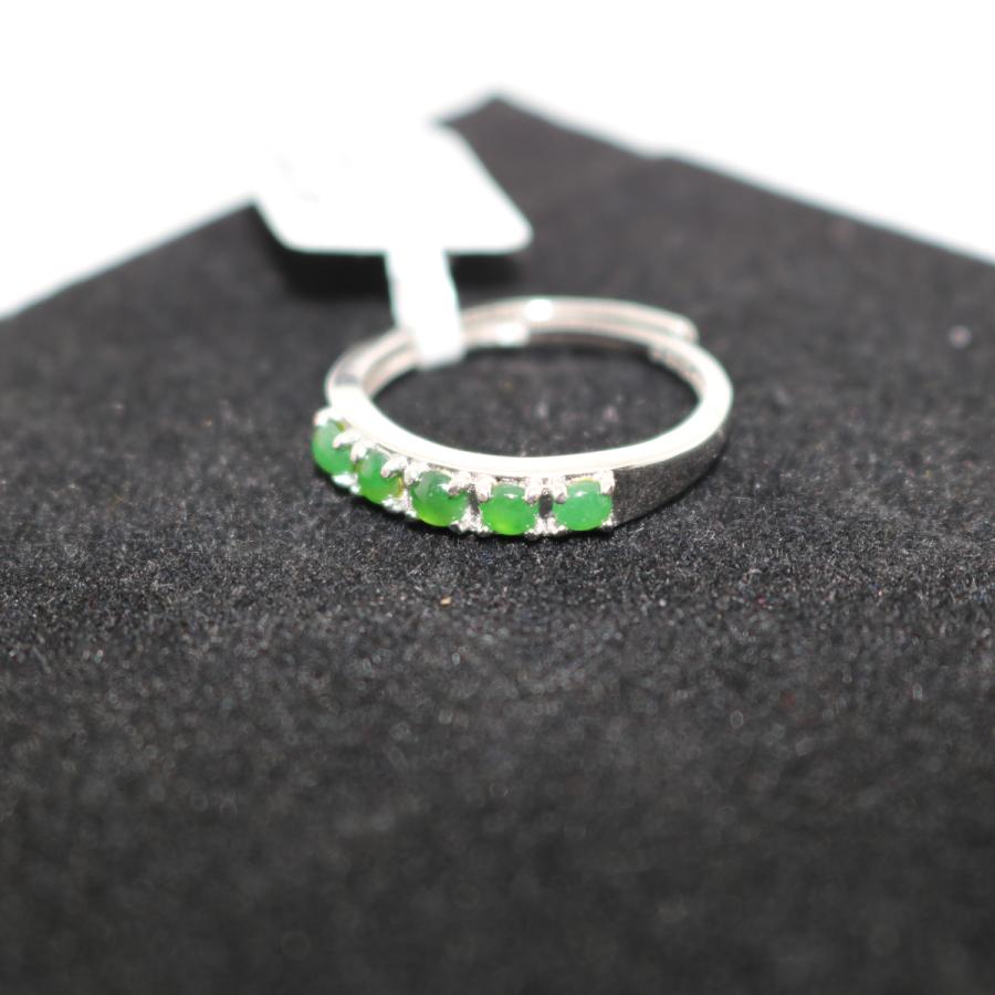 フリーサイズ 指輪 くりぬきリング ミャンマー天然翡翠 ジェイダイト ヒスイ A貨 天然石 送料無料　S925　シルバー925 |  | 08