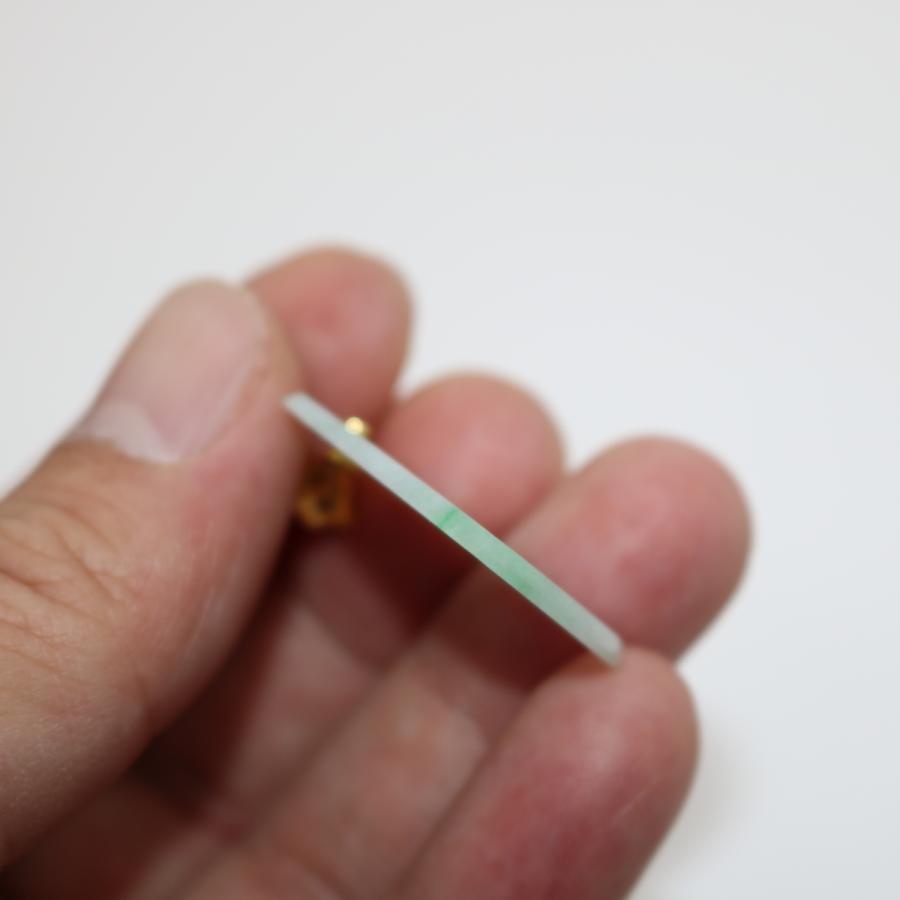 平安無事牌お守り プレート ミャンマー天然翡翠 A貨 ジェイダイト
