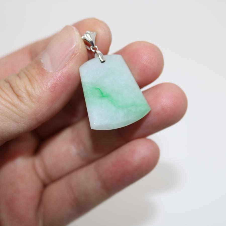 平安無事牌お守り　プレート　ミャンマー天然A貨翡翠　ヒスイ　ペンダントヘッド　 天然石　ネックレス　送料無料 |  | 02