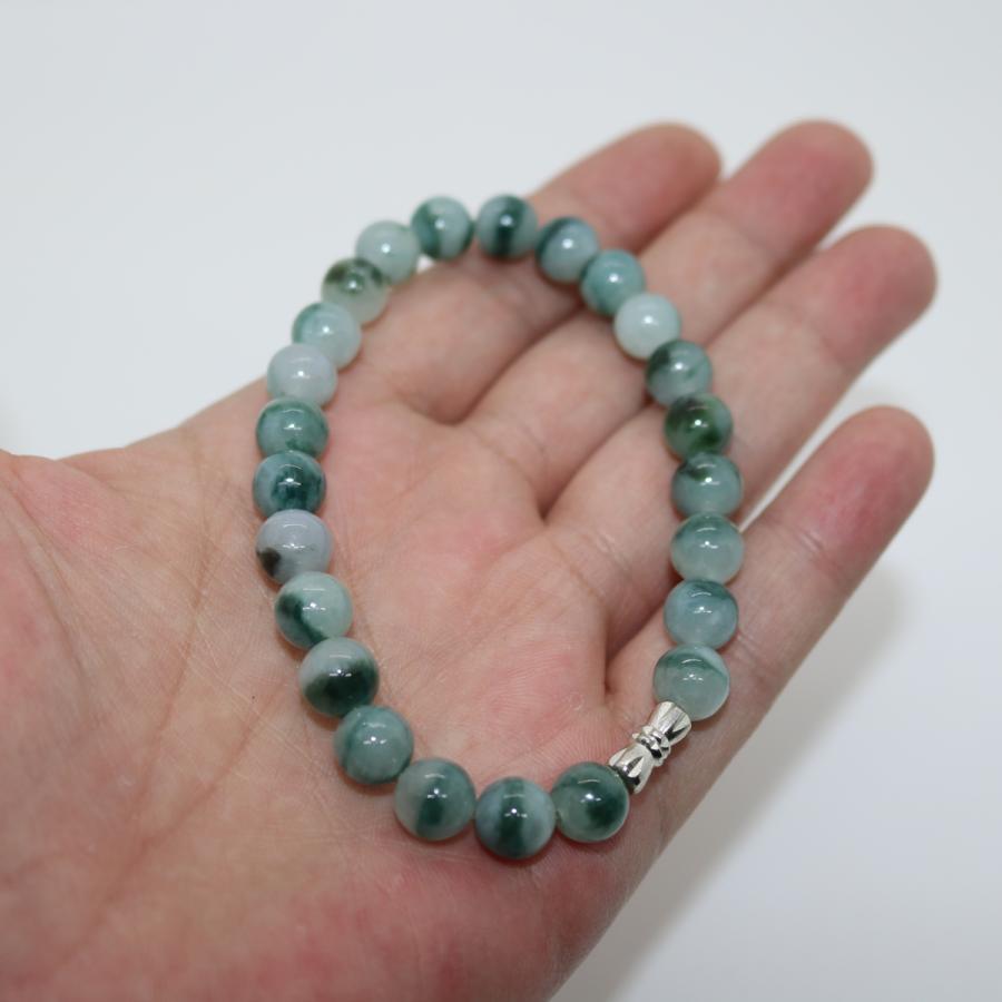 8.5ｍｍ　ブレスレット　ミャンマー天然A貨翡翠　ジェイダイト　ヒスイ　　天然石 |  | 02