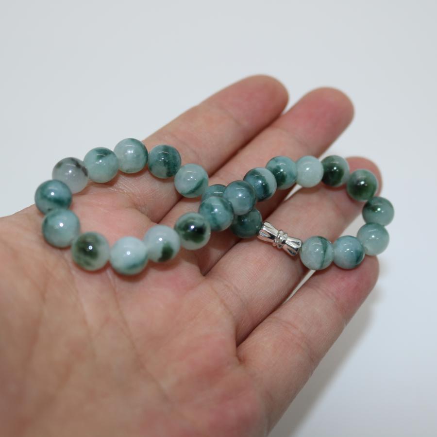 8.5ｍｍ　ブレスレット　ミャンマー天然A貨翡翠　ジェイダイト　ヒスイ　　天然石 |  | 03