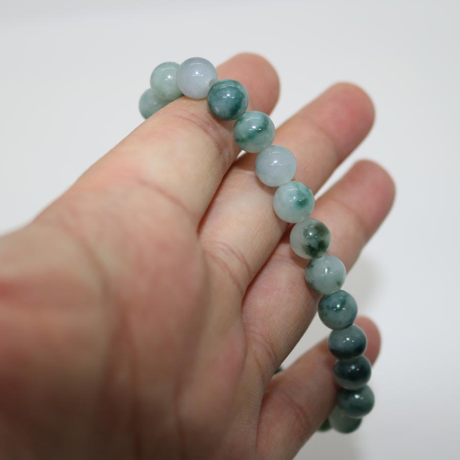 8.5ｍｍ　ブレスレット　ミャンマー天然A貨翡翠　ジェイダイト　ヒスイ　　天然石 |  | 04