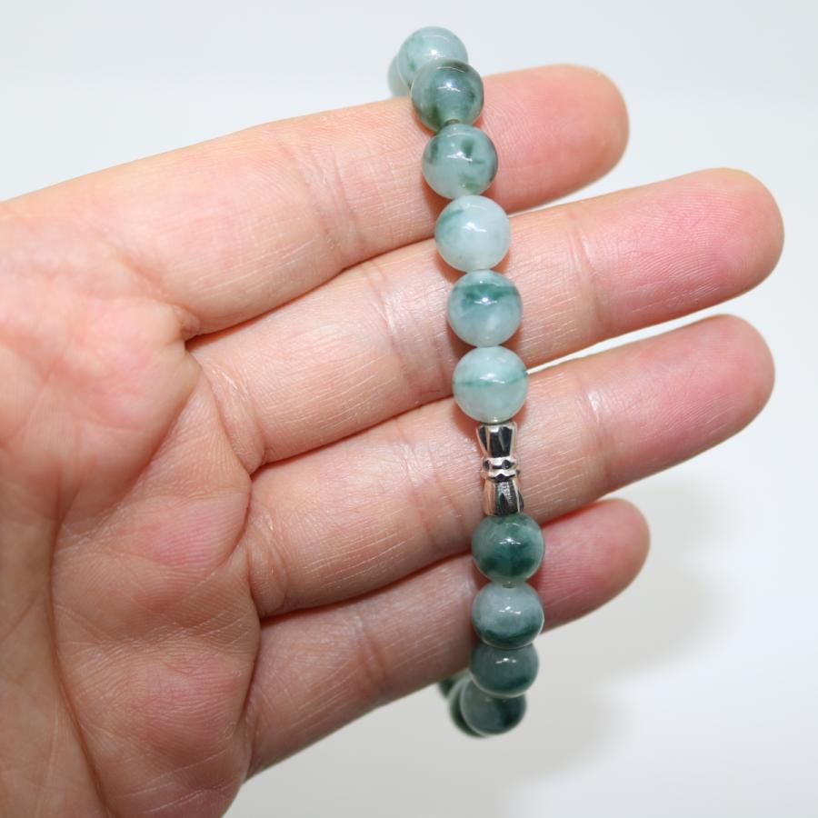 8.5ｍｍ　ブレスレット　ミャンマー天然A貨翡翠　ジェイダイト　ヒスイ　　天然石 |  | 06