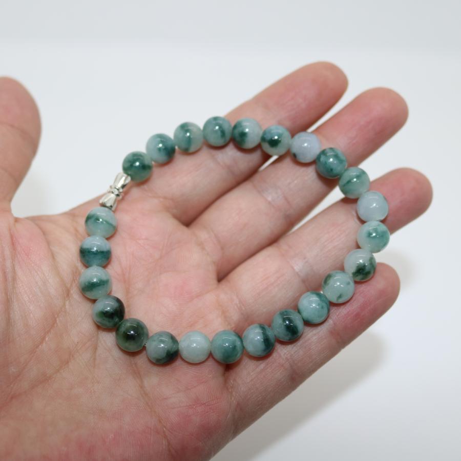 8.5ｍｍ　ブレスレット　ミャンマー天然A貨翡翠　ジェイダイト　ヒスイ　　天然石 |  | 07