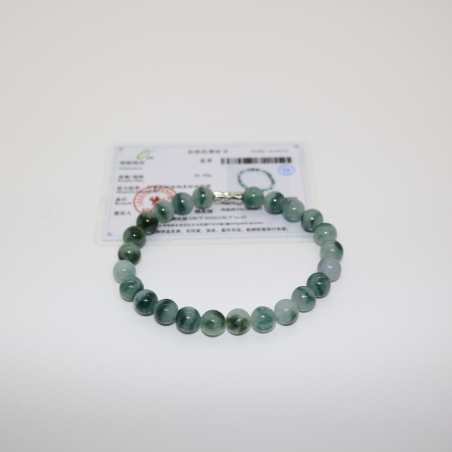 8.5ｍｍ　ブレスレット　ミャンマー天然A貨翡翠　ジェイダイト　ヒスイ　　天然石 |  | 09