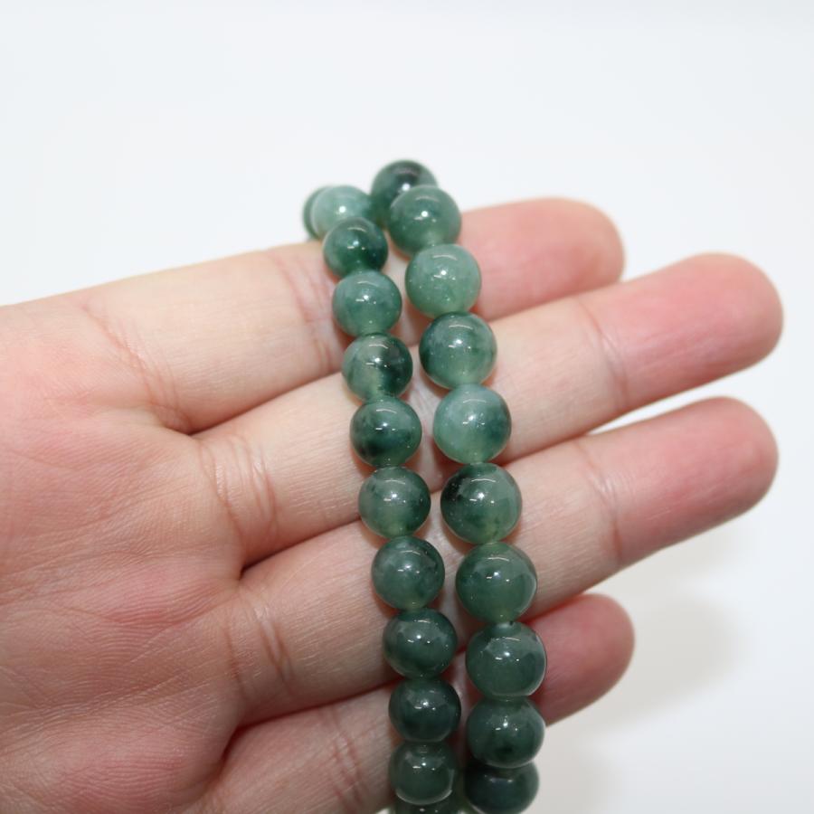 レア　8ｍｍ 9mm カップル　ペア　2本セット　ブレスレット　ミャンマー天然A貨翡翠　ジェイダイト　ヒスイ　　天然石 |  | 02