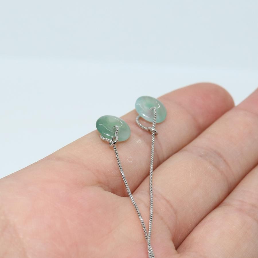 L03　シルバー925 イヤリング ピアス ミャンマー天然翡翠 ジェイダイト A貨 ヒスイ 天然石 送料無料 |  | 05