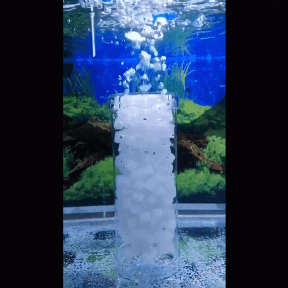 20cm 流動フィルター アクリル製 流動ろ過 サブ プレフィルタ ろ材付き