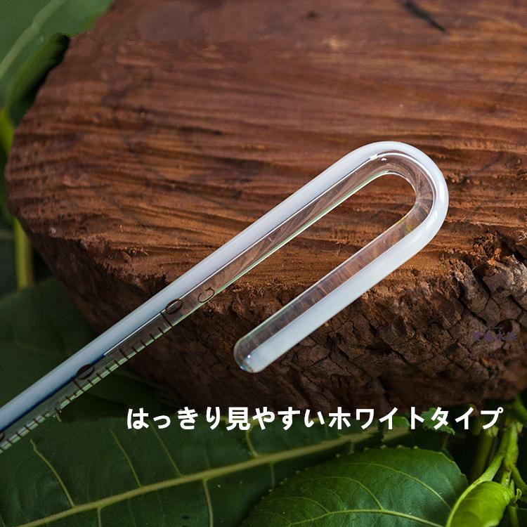 U字型 温度計 水温計 5mm/6mm/8mm/12mm 水槽 水草 クリア ホワイト