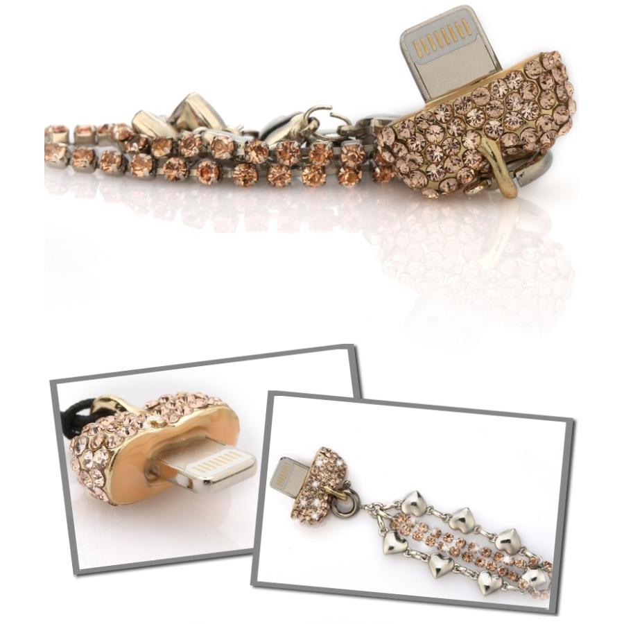 iPhone　iPad スワロフスキービーズ ダイヤ付き ライトニングコネクタカバー Lightning　イヤホンジャック　メール便送料無料 |  | 01