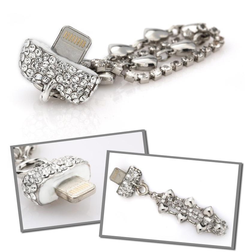 iPhone　iPad スワロフスキービーズ ダイヤ付き ライトニングコネクタカバー Lightning　イヤホンジャック　メール便送料無料 |  | 02