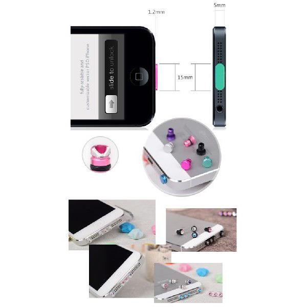メール便送料無料　iPhone5/5S/5C アルミ製 スワロフスキーダイヤ付き イヤホンジャック　コネクタカバー |  | 03