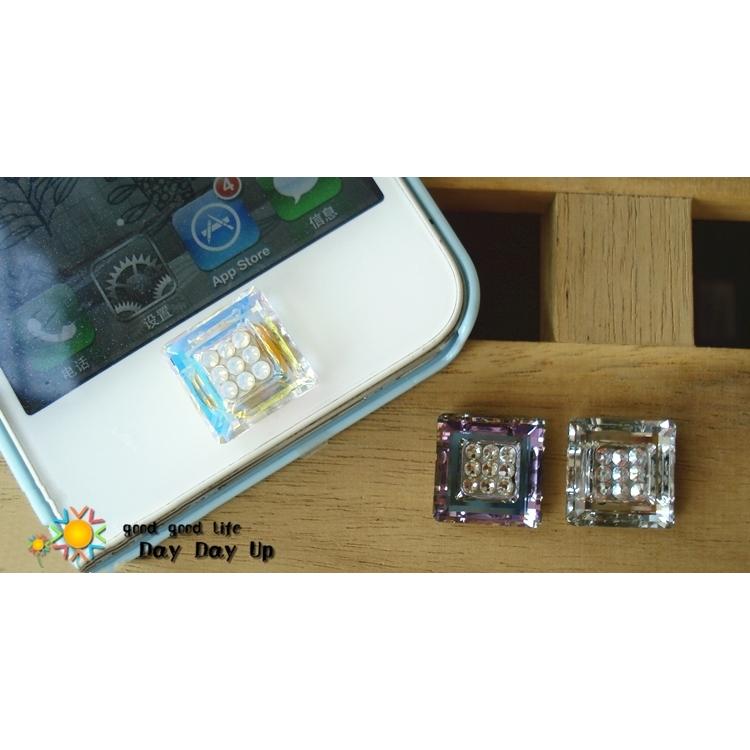 iPhone4/4S/5/6/7/SE/iPad スクエア スワロフスキー ホームボタンシール |  | 01