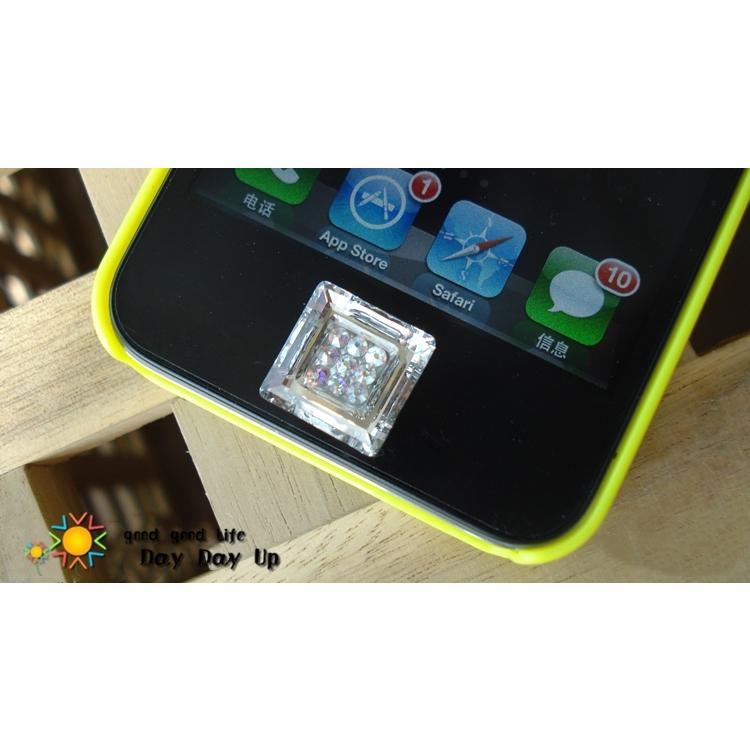 iPhone4/4S/5/6/7/SE/iPad スクエア スワロフスキー ホームボタンシール |  | 02