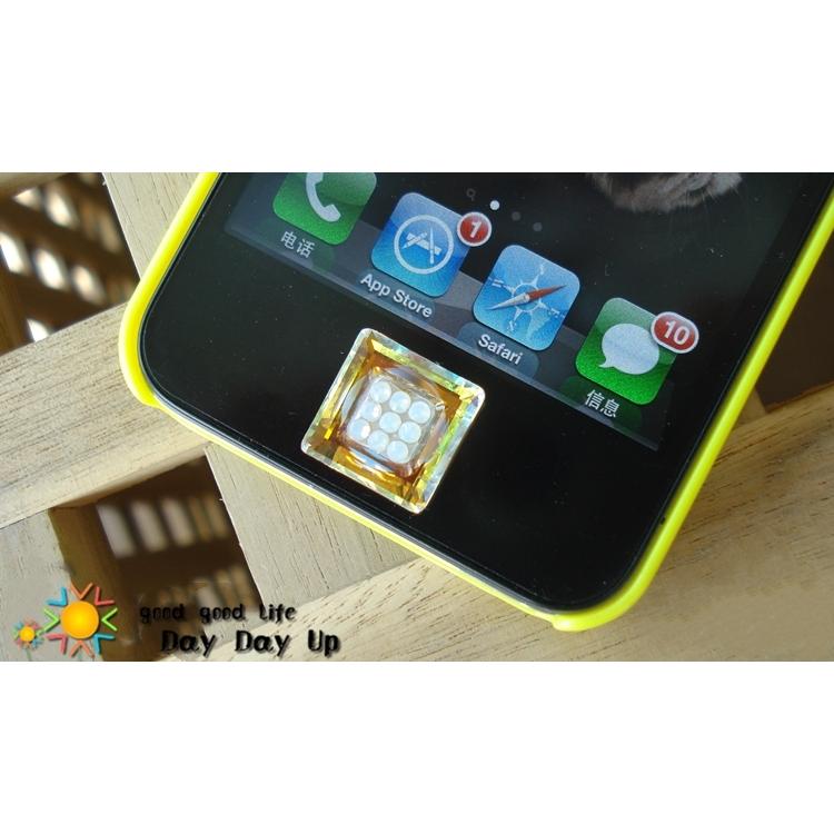 iPhone4/4S/5/6/7/SE/iPad スクエア スワロフスキー ホームボタンシール |  | 03