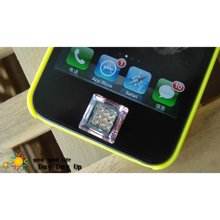 iPhone4/4S/5/6/7/SE/iPad スクエア スワロフスキー ホームボタンシール |  | 04