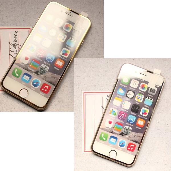 訳あり いきなり半額 DM便 メール便送料込み iPhone6/6 Plus メッキフレーム フルカバー　強化ガラスフィルム | 
