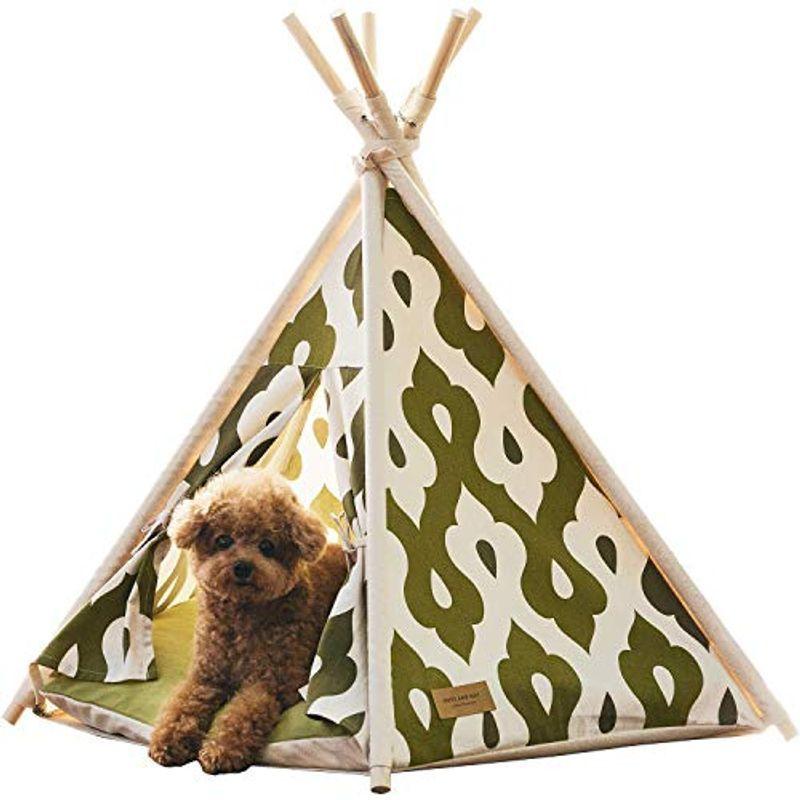 ペットティピーテント Mサイズ ペットテント ペットハウス 犬 猫 Kl Tent M G Khaki 好評