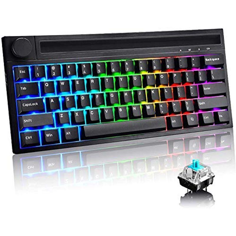 メカニカル ゲーミングキーボード有線 無線ブルートゥース 62キー 青軸 ピンク軸 19rgbライト スイッチ対応 Qslo4xs4cm スマホ タブレット パソコン Phoenix Ge