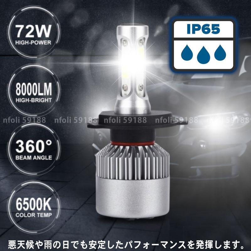 ダイハツ ハイゼットカーゴ h4 ledヘッドライト 2個 H4 Hi/Lo ダイハツ ハイゼットカーゴ h4 ledヘッドライト 2個 H4 Hi/Lo