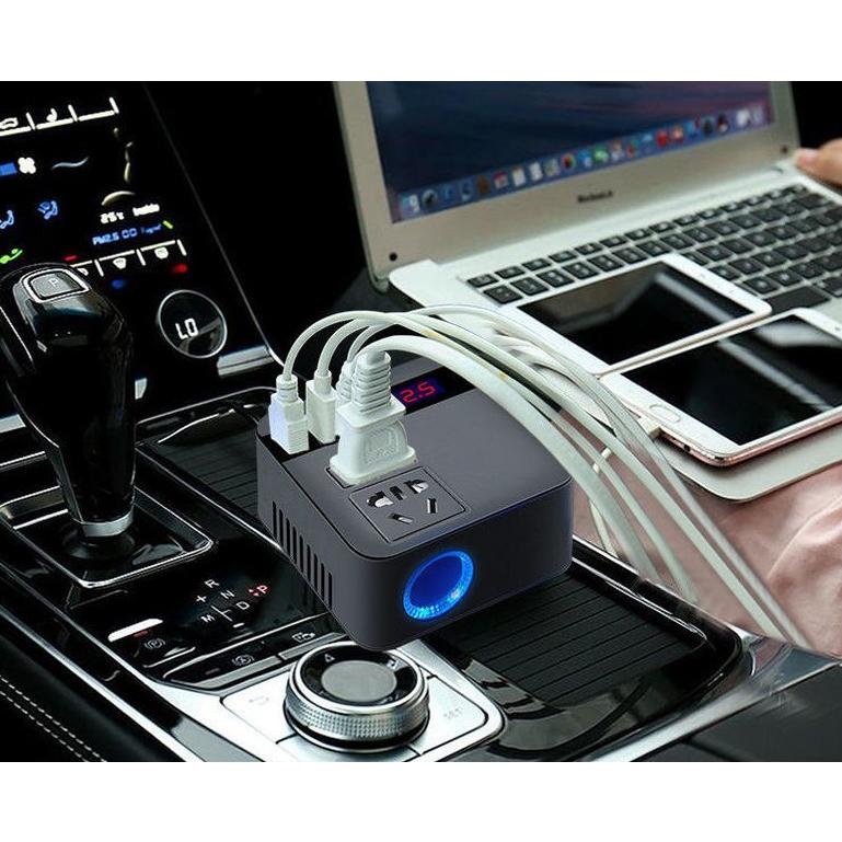 インバーター 12V 24V 車載 車中泊 シガーソケット カーインバーター AC110V 変換 USB 充電 コンセント 電源 車 064 |  | 09