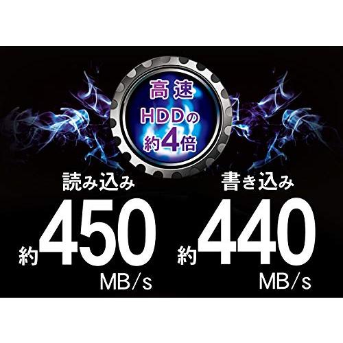 I-O DATA ポータブルSSD 1TB PS5/PS4/Pro/USB3.1(Gen1) 高速アプリ PCゲーム 日本製 GigaCrysta E.A.G.L SSPX-GC1T｜days-of-magic｜02