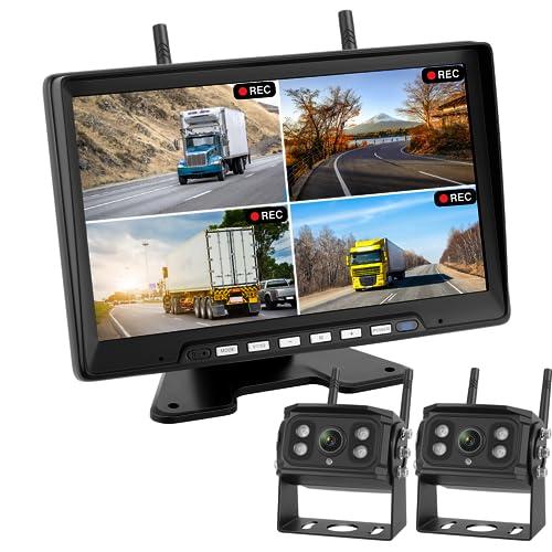 Hizenyo 1080P 録画機能付き ワイヤレスバックカメラモニターセット 