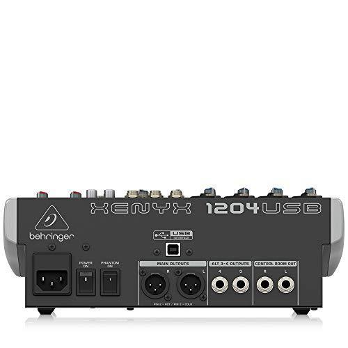 ベリンガー アナログミキサー 12チャンネル 1ノブコンプ/USBオーディオインターフェース搭載 XENYX 1204USB XENYX